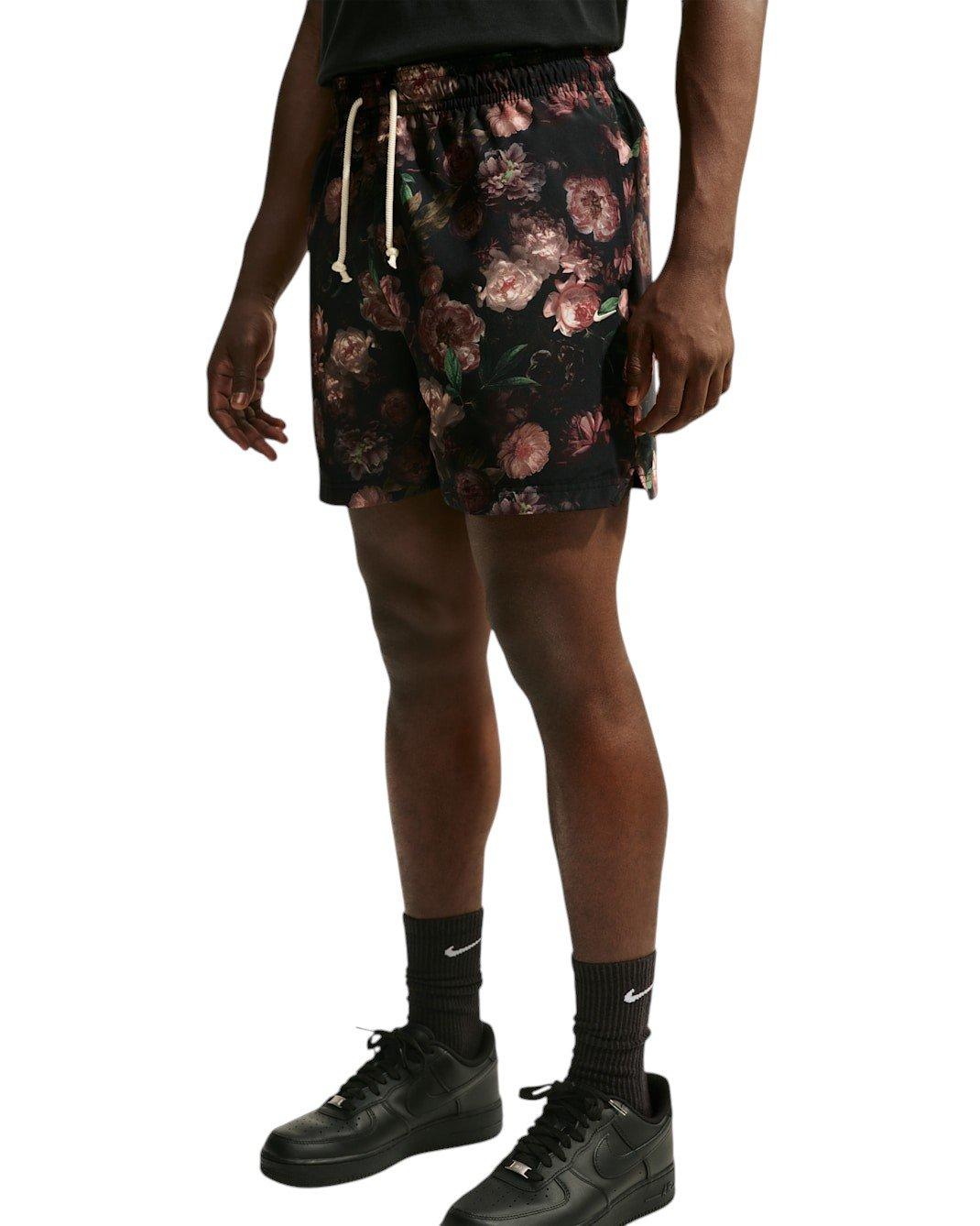 Nike Men's Standard Flower Issue Dri-FIT 5" Basketball Shorts - BLACK